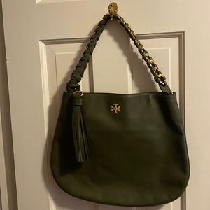 Tory Burch Brooke Hobo Bag- Green like new condition